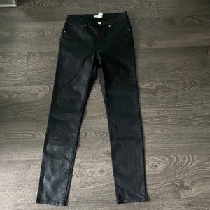 H&M Black Coated Pants